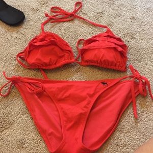 Red Abercrombie Bikini Set